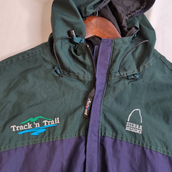 Vintage Y2K Lightweight Dark Green/Purple Windbreaker Sierra Designs, Size XL - Picture 3 of 9